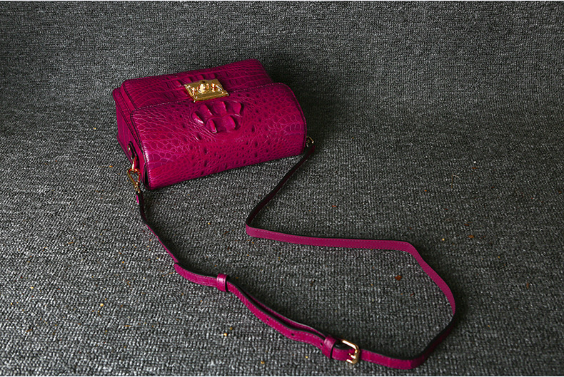 Genuine Crocodile Skin Women Sling Bag Authentic Exotic Alligator Leather Lady Single Shoulder Bag Female Small Purse
