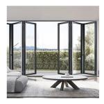1.4mm Aluminum Wall Thickness Skate Sliding Doors Thermal Break Black Alloy Bi