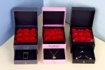 Everlasting Flower Storage Box Jewelry Gifts Box With Storage Bag New Year Gift