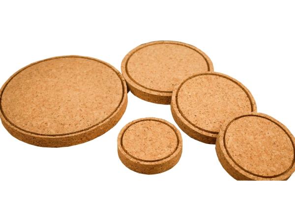 Buy cheap 2.5x2.2x0.8 Flower Vase Natural Cork Coasters Base Glass Dome Fadeless Moistureproof from wholesalers