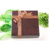 Buy cheap Brown Polyester Gift Packing Ribbon For Box Raised Logo 25cm Width Durable from wholesalers