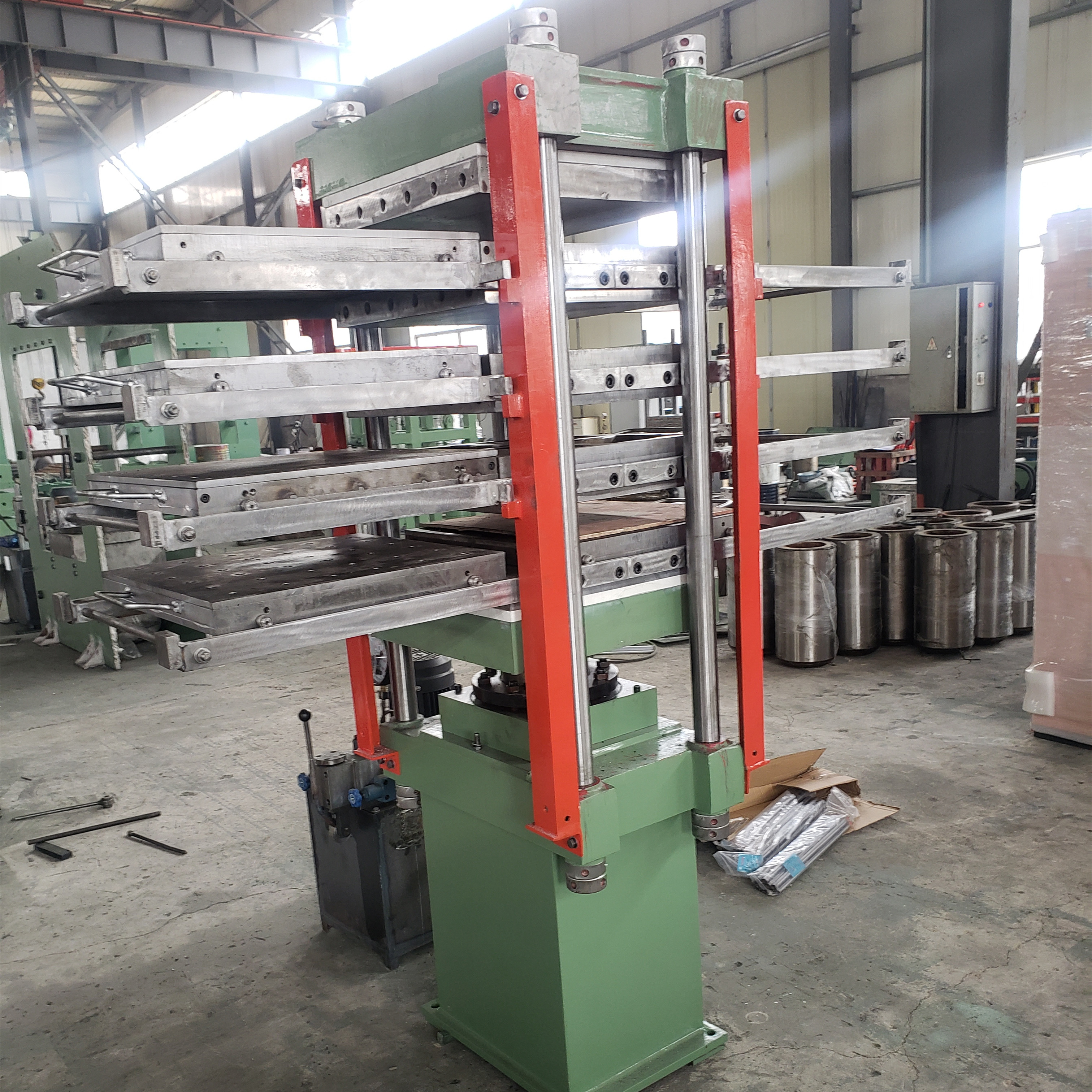 Rubber Products Recycling Tile Vulcanizing Press Machine for Rubber Floor Tile Curing