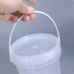 Various Specifications White Round Plastic Bucket for Yogurt Ice Cream Promotion