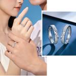 18.33mm 2.6 Gram Sterling Silver Jewelry Rings S990 Plain Silver Wedding Band