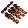 Buy cheap Soft And Silky Body Wave Ombre Human Hair Extensions Bright Brown Color from wholesalers
