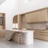 Buy cheap Custom Modern Eco-friendly Wood Grain Kitchen Cabinet with Marble Countertop for Residential Projects from wholesalers