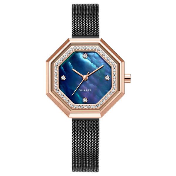 Buy cheap Exquisite Diamond Female Watch Japanese Movement Waterproof Steel Mesh Belt from wholesalers