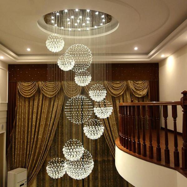 Buy cheap Long Crystal Chandelier Lighting Lustres Lampadari Modern Stage hallway light(WH-NC-24) from wholesalers