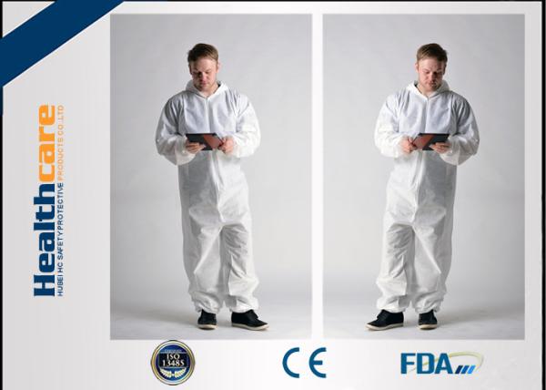 Buy cheap Hooded Disposable Boiler Suits Waterproof Overalls Non Woven 15gram -60gram from wholesalers