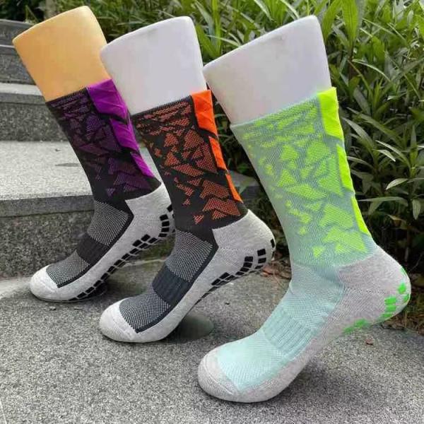 Casual Solid Color Soccer Socks for Men Custom Logo Compression Anti-Slip Sports