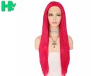 28 Inch Long Straight Heat Resistant Synthetic Cosplay Wigs Adjustable Cap Size