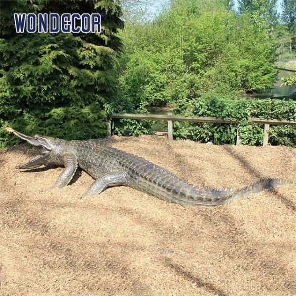 Buy cheap Large outdoor decorative cast bronze metal crocodile sculpture from wholesalers