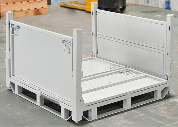 Anti Tip Stillage Crates Steel Pallet Cages 1140x1140mm