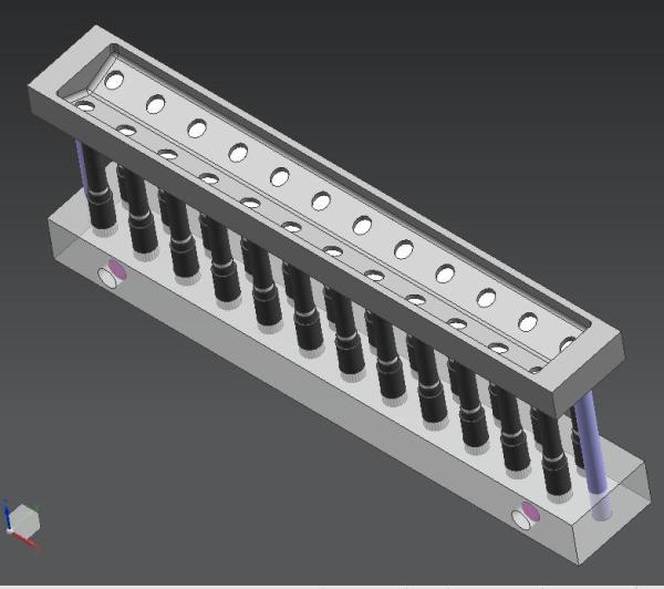 Buy cheap 24 Holes Lipstick Production Line Custom Mold V Shaped Beveled Mouth from wholesalers