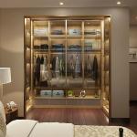 Metal modular custom stainless steel wooden designs modern bedroom closet