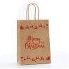 Buy cheap Christmas Paper Gift Bags Reusable Kraft Paper Shopping Bags Logo Printed from wholesalers