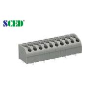 Buy cheap Pitch 5.0mm Spring Terminal Block 2-24 Poles Brass 300V/10A Screwless PA66 product
