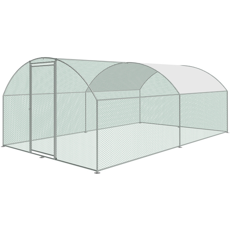3m X 5.6m Round top Metal Chicken Run Walk In Coop For Poultry Hen Cage Pen Walk in Chicken Cage