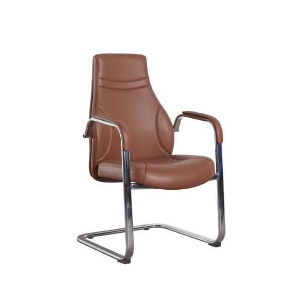 Buy cheap 2.5mm Executive Revolving Brown Leather Executive Office Chair SGS Foam Armrest from wholesalers