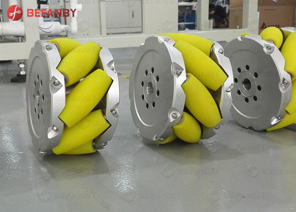 360 Degree AGV Trolley 380 Mm Mecanum Wheel 15 Inch