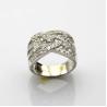 Buy cheap Women Jewelry Sterling Silver Pave CZ Diamonds Crossover Ring (SRJ682) from wholesalers