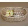 Buy cheap 2016 wicker living room table storage basket 2 partitions from wholesalers