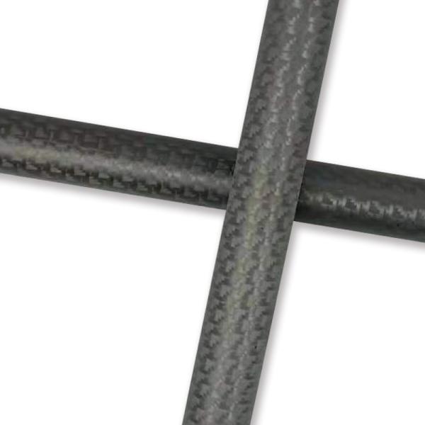 66% Content Carbon Fiber Tube with Knitted Weaving Hexagon Tubes Wide Applicatio