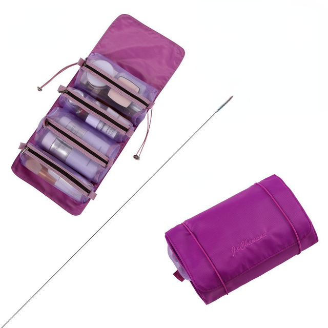 Brushes Lipstick Storage Cosmetic Bag Organizer Travel Nylon Mesh Toiletry Bag