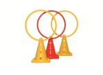 Outdoor Exercising Cone Football Marker Soccer Sport Marker Cones With Holes PP