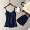 Buy cheap Sleeveless Top Shorts Nightdress Sexy Lace Silk Pajamas For Women from wholesalers