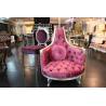 Buy cheap 1000*850*1180 Antique Hotel Furniture Round Back Wedding Throne Chair Silver Frame from wholesalers