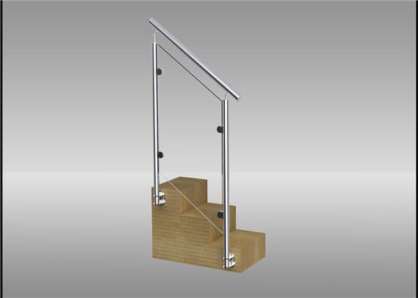 Buy cheap Anti Rust Stainless Steel Glass Railing Top Mount / Side Mount For Decoration Companies from wholesalers