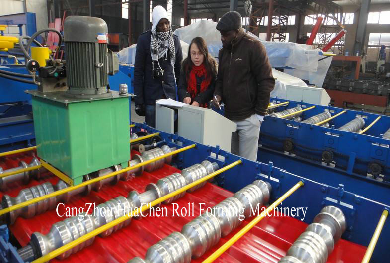 Automatic Steel Metal Glazed Step Tile Making Machine 0.3-0.6mm thickness