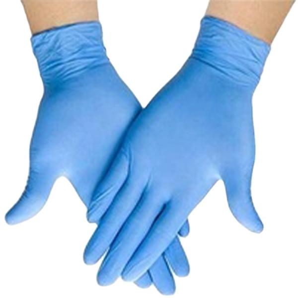 Buy cheap Textured 3.5 Mil Hospital Disposable Blue Nitrile Exam Gloves Anti Slip from wholesalers