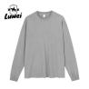 Buy cheap Long Sleeve Heavyweight Cotton Hoodie Grey Crew Neck Vintage Man Sweatshirts from wholesalers