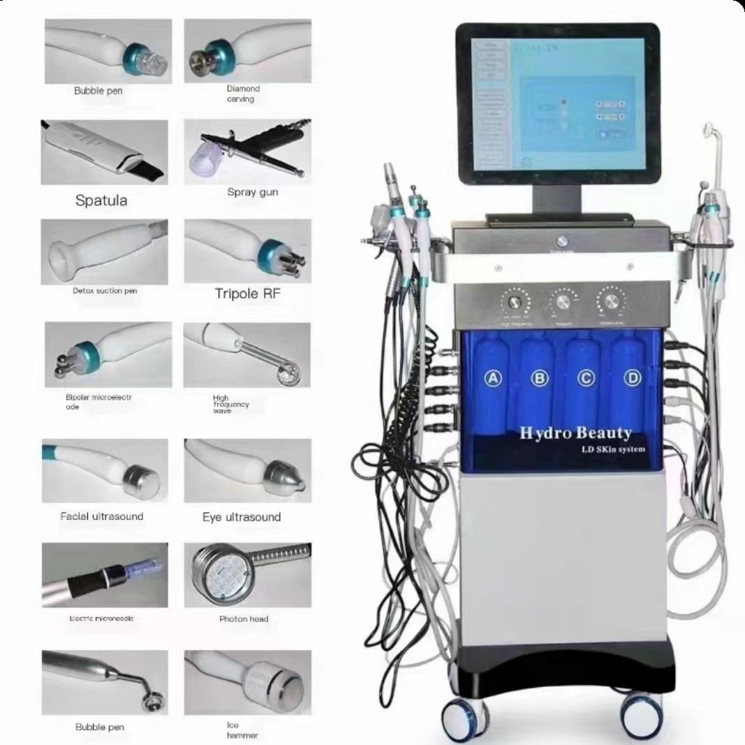 Blackhead Remover Hydra Beauty Machine Facial Skin Aqua Deep Cleaning 14 In 1