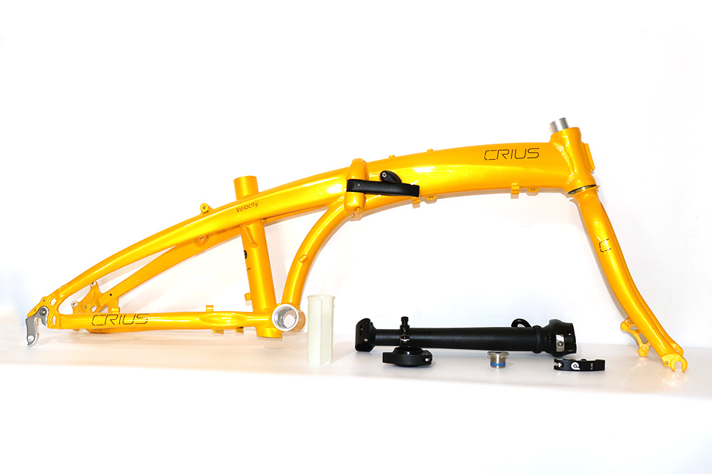 Full Shockingproof Frame Folding Bike 20" 9 Speed Crius Velocity-D Brake for Adults