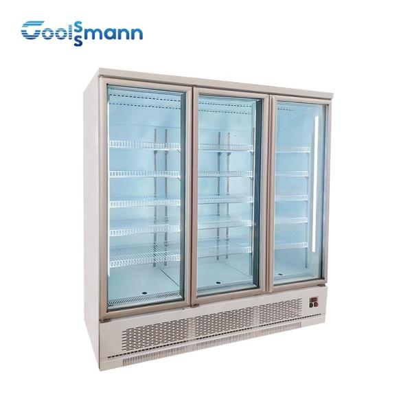 Buy cheap Double Glazed Glass Door Fridge Freezer , LED 1260L Drink Display Fridge from wholesalers