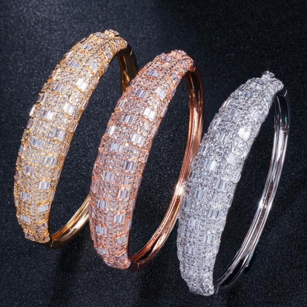 Fashion Cubic Zirconia Bracelet Bangle Chain Bracelets For Women Gold Silver