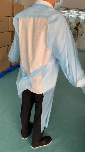 Buy cheap Waterproof Single PE Coating Cheap Price Civil used Isolation Gowns from wholesalers