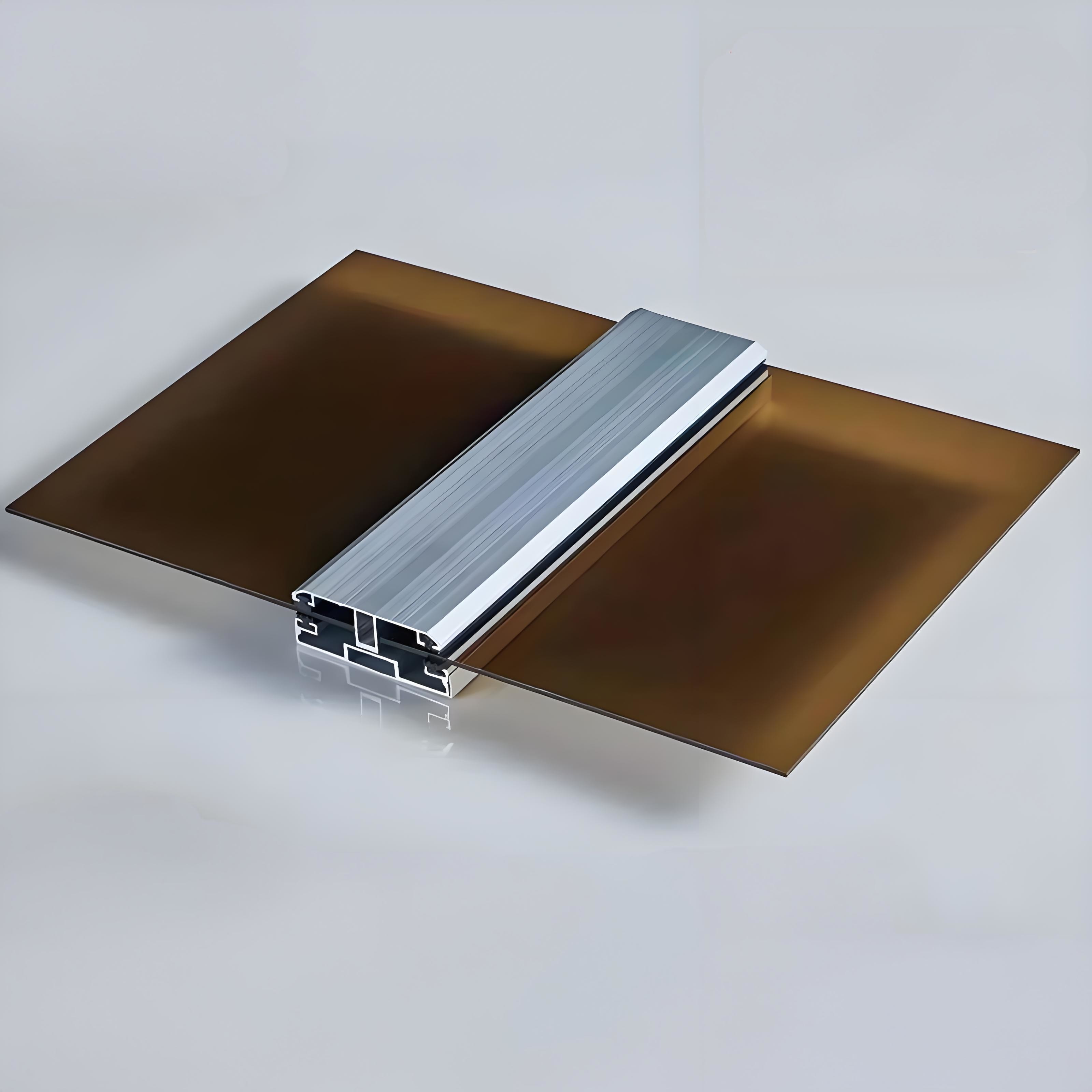 3mm Brown 4*8feet Solid Polycarbonate Sheet Anti Impact One Side UV Protection