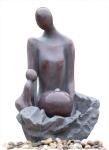 Buy cheap Fiberglass Polyresin Kid And Mother Copper Water Fountains For Home & Garden from wholesalers