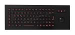 Military Black Metal Keyboard With Trackball