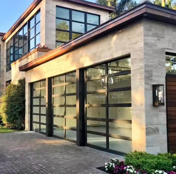Buy cheap Water Tightness Class 3 Transparent Glass Sectional Garage Door For Residential House Enhance Home's Curb Appeal from wholesalers