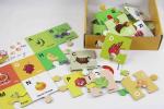 2.5mm Thickness Fruit Alphabet Puzzle 28pcs Varnish Finishing