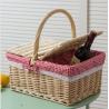 Buy cheap Handmade Natural Willow Wicker Picnic Basket Cheap Lunch Bags Hot sale products Outdoor Lunch Basket from wholesalers