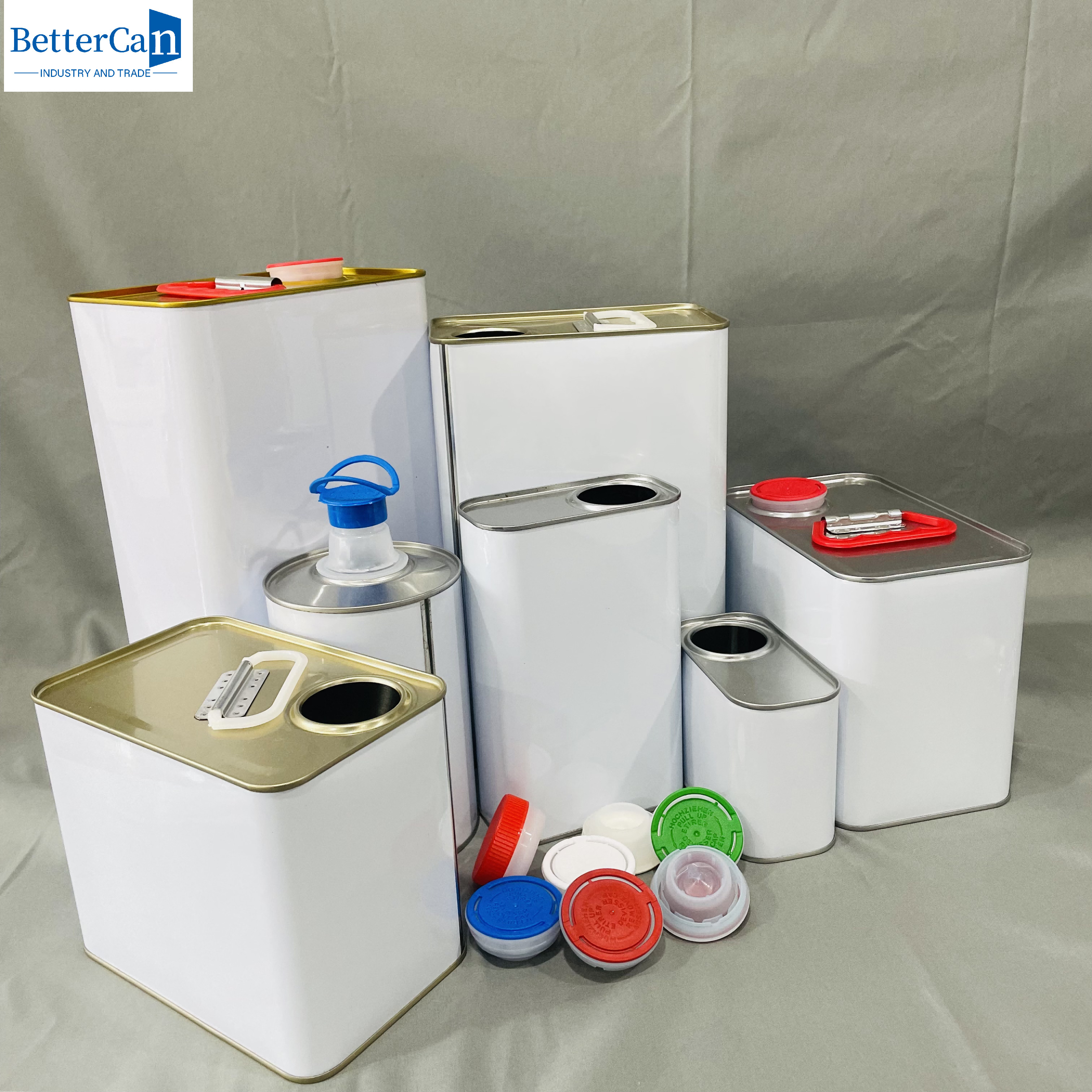 500ml Empty Coated Paint Tin Cans 1 Gallon Industrial Bucket With Metal Cap