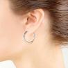 Buy cheap OEM ODM 925 Sterling Silver High Polished Round-Tube Click-Top Hoop Earrings For Women from wholesalers