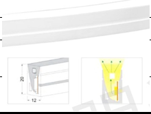 Silicone Neon SMD LED Flexible Strips , Outdoor Led Rope Light 8mm DC12/24V