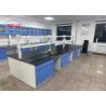 Buy cheap Black Chemistry Lab Bench Laboratory Furniture Indonesia With Reagent Racks And 40*60*100mm Cold-rolled Steel Frame from wholesalers